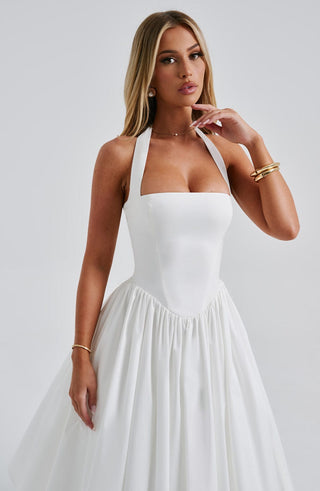 Cressida Midi Dress - Ivory - glavon