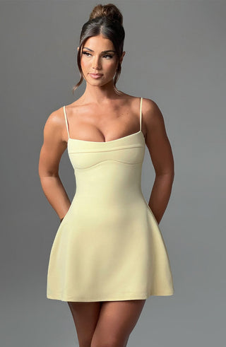 Dakota Mini Dress - Lemon - glavon