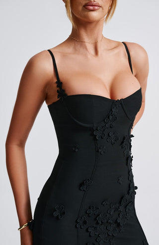 Dalary Maxi Dress - Black Lined - glavon