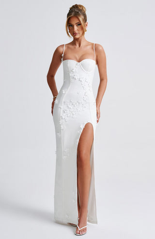 Dalary Maxi Dress - Ivory Lined - glavon