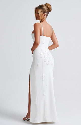 Dalary Maxi Dress - Ivory Lined - glavon