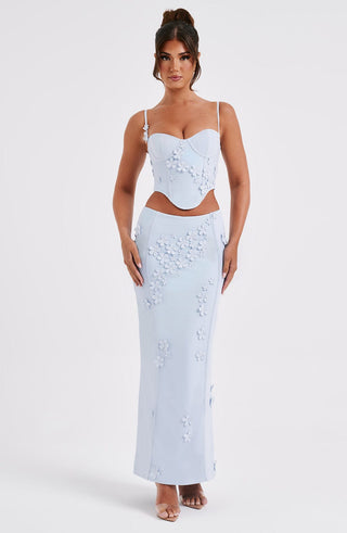 Dalary Maxi Skirt - Blue - glavon