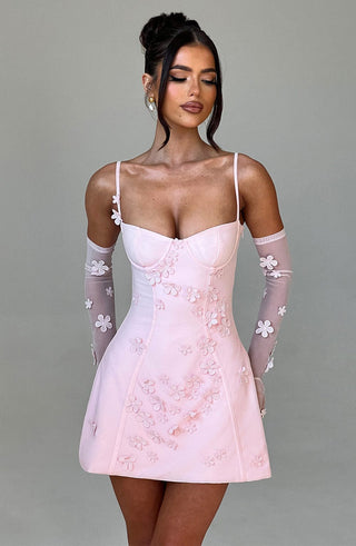 Dalary Mini Dress - Blush - glavon