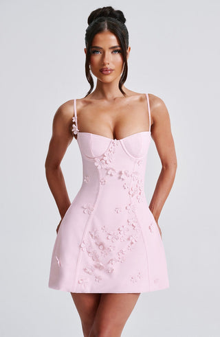 Dalary Mini Dress - Blush - glavon