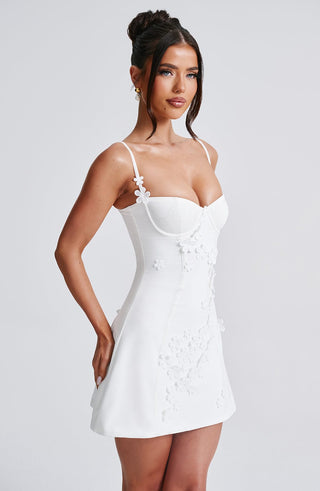 Dalary Mini Dress - Ivory - glavon