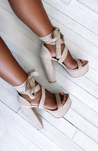 Danica Block Heels - Nude - glavon
