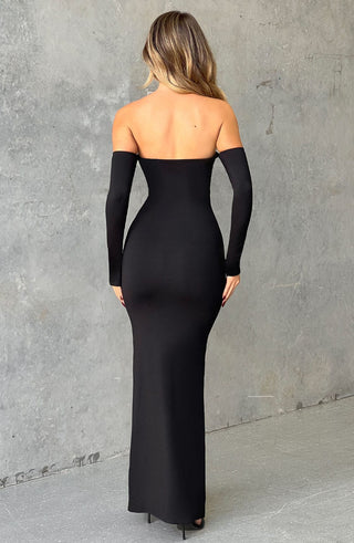Daphne Maxi Dress - Jet Black - glavon