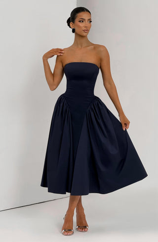 Darla Midi Dress - Navy - glavon