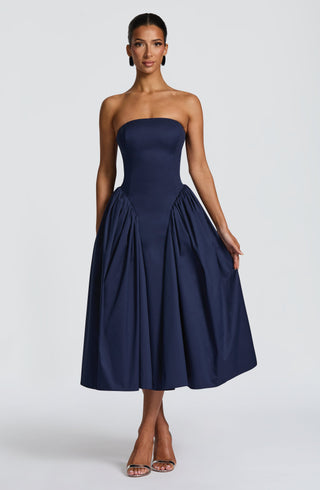 Darla Midi Dress - Navy - glavon