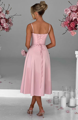 Deanna Midi Dress - Blush - glavon