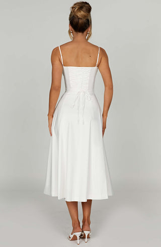 Deanna Midi Dress - Ivory - glavon