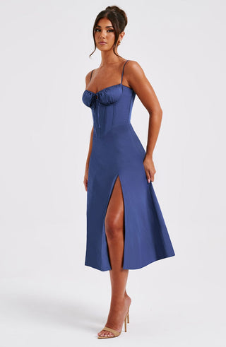 Deanna Midi Dress - Navy - glavon