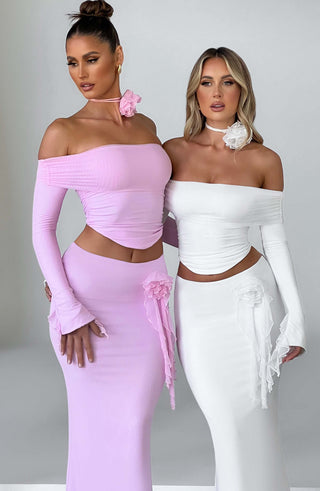 Deema Maxi Skirt - Ivory - glavon