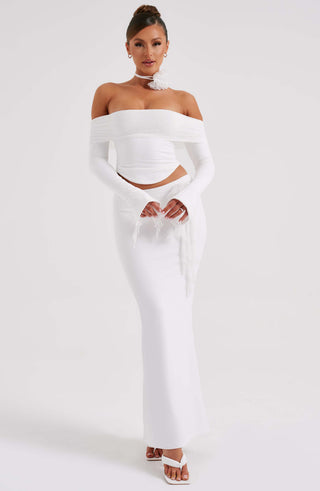 Deema Maxi Skirt - Ivory - glavon