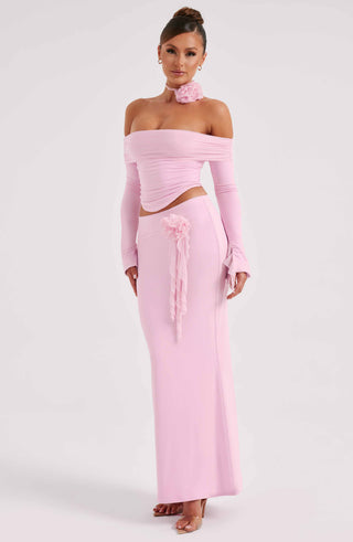 Deema Maxi Skirt - Pink - glavon