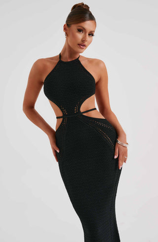 Delia Maxi Dress - Black - glavon