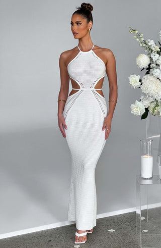 Delia Maxi Dress - White - glavon