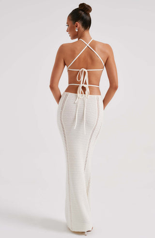 Delia Maxi Dress - White - glavon