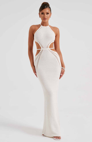 Delia Maxi Dress - White - glavon