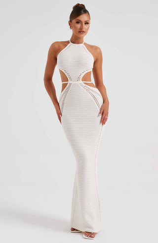 Delia Maxi Dress - White - glavon