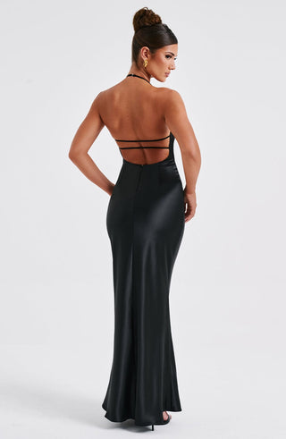 Delphine Maxi Dress - Black - glavon