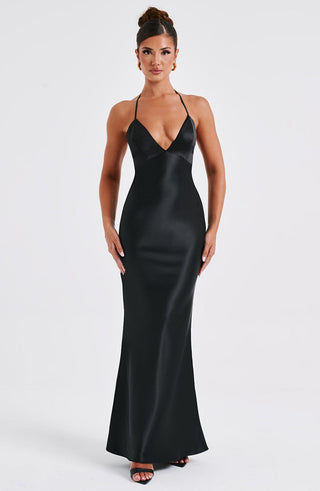 Delphine Maxi Dress - Black - glavon