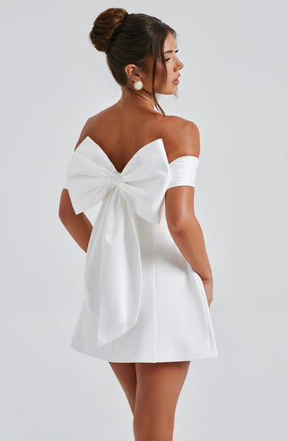 Delta Mini Dress - Ivory - glavon