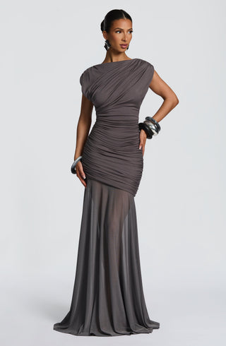 Demelza Maxi Dress - Charcoal - glavon
