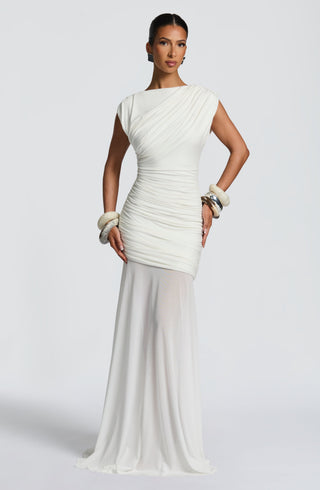 Demelza Maxi Dress - Ivory - glavon