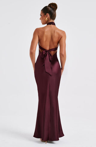 Dimitra Maxi Dress - Burgundy - glavon