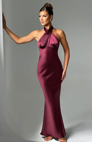 Dimitra Maxi Dress - Burgundy - glavon