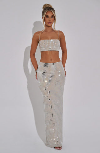 Dimity Maxi Skirt - Nude - glavon