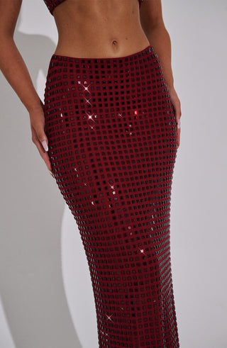 Dimity Maxi Skirt - Wine - glavon