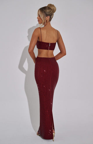 Dimity Top - Wine - glavon