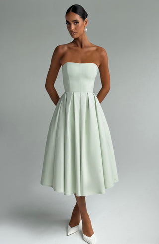 Edith Midi Dress - Mint - glavon