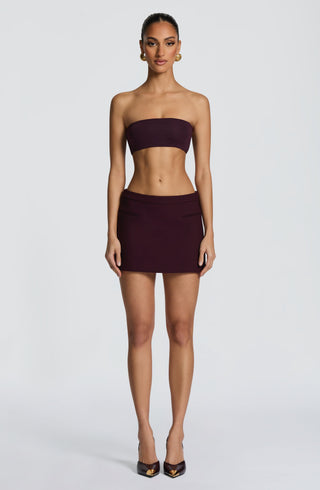 Edna Mini Skirt - Plum - glavon