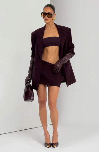 Edna Mini Skirt - Plum - glavon