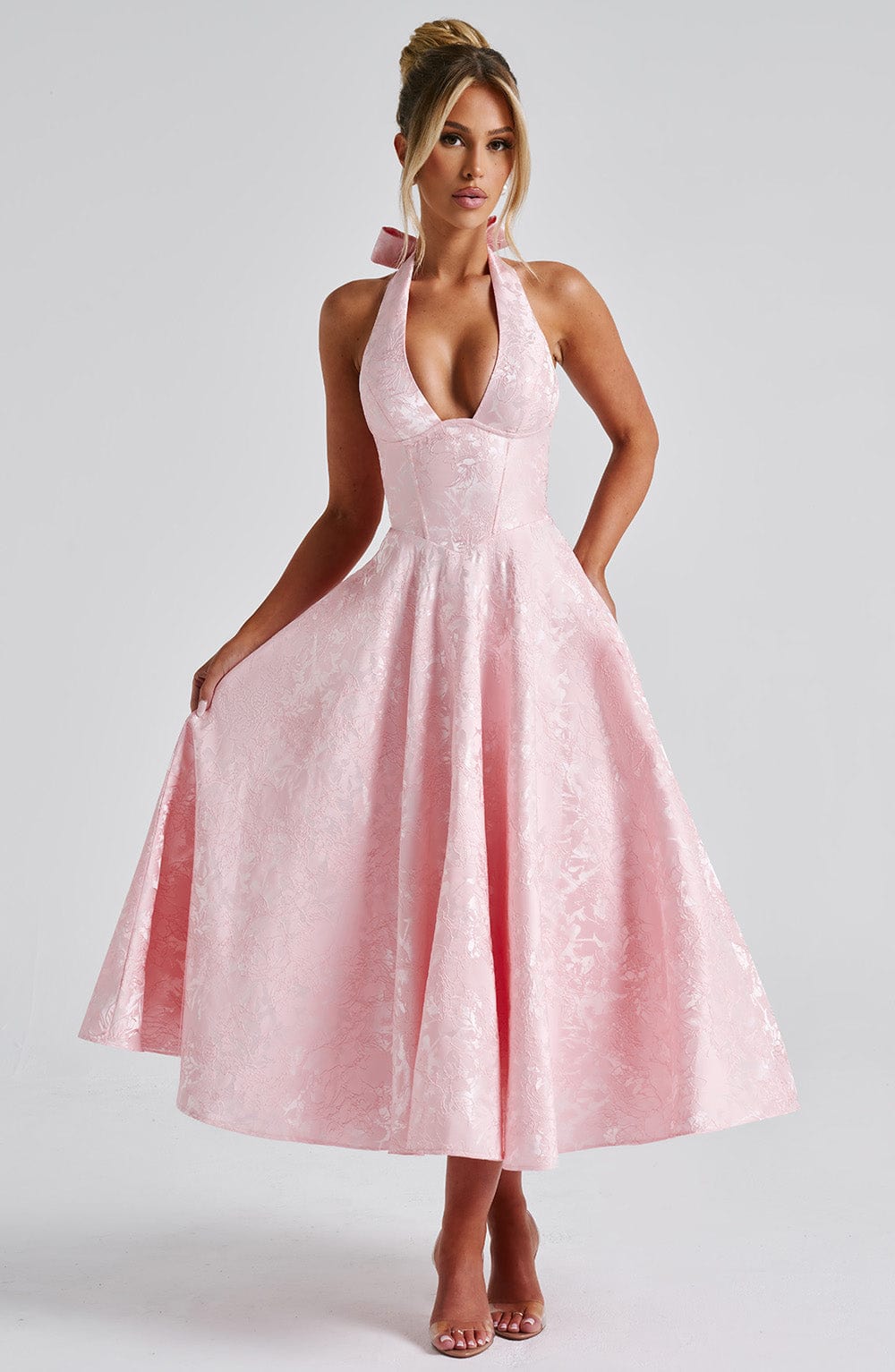 Effie Midi Dress - Blush - Napalia