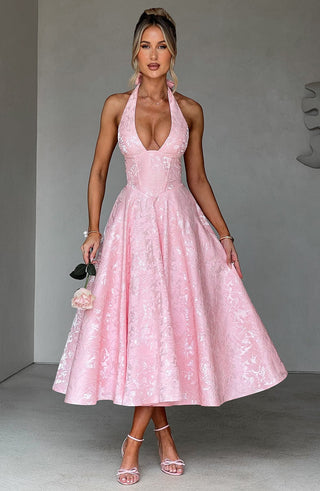 Effie Midi Dress - Blush - glavon