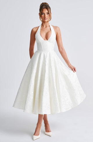 Effie Midi Dress - Ivory - glavon