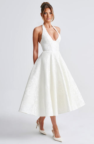 Effie Midi Dress - Ivory - glavon