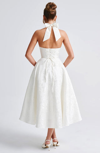 Effie Midi Dress - Ivory - glavon