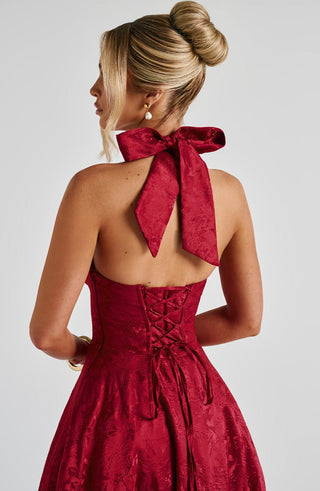 Effie Midi Dress - Red - glavon