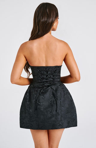 Elenora Mini Dress - Black - glavon