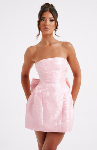 Elenora Mini Dress - Blush - glavon