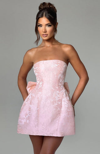 Elenora Mini Dress - Blush - glavon