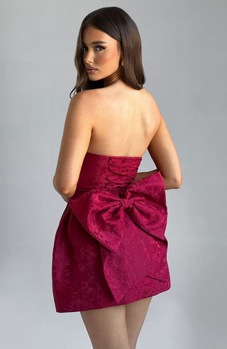 Elenora Mini Dress - Red - glavon