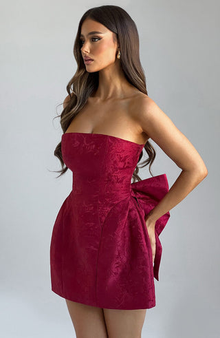Elenora Mini Dress - Red - glavon