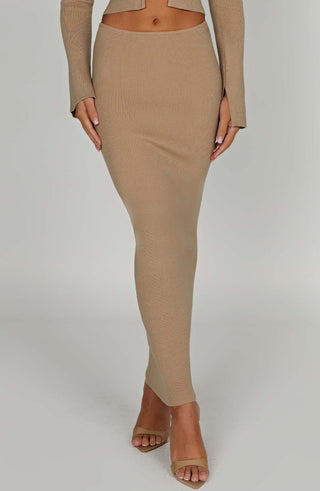 Elia Maxi Skirt - Beige - glavon