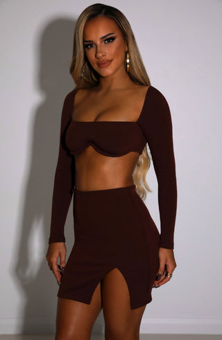 Eliza Mini Skirt - Chocolate - glavon